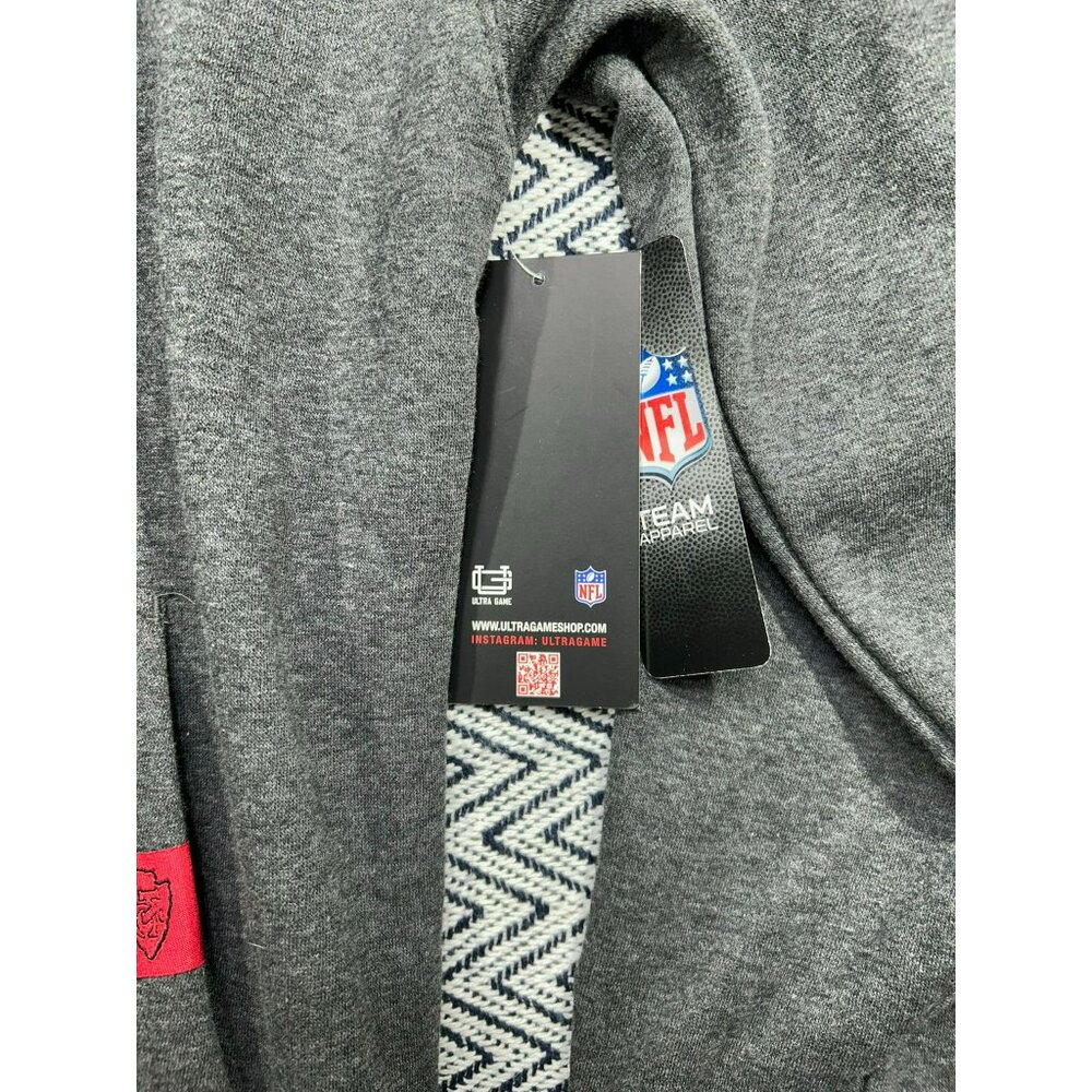 Kansas City Chiefs Gray Hoodie Red Accents Official NFL Team Apparel M Sweatshir - Picture 4 of 8